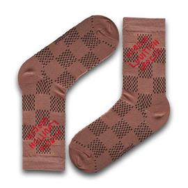 جوراب ساقدار لویی ویتون شطرنجی